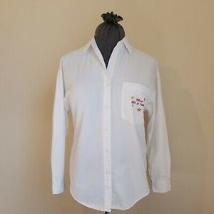 90's Vtg Disney Mickey Minnie, Fab 5 Hall Of Fame Embroidered Button Shirt -M